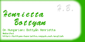 henrietta bottyan business card